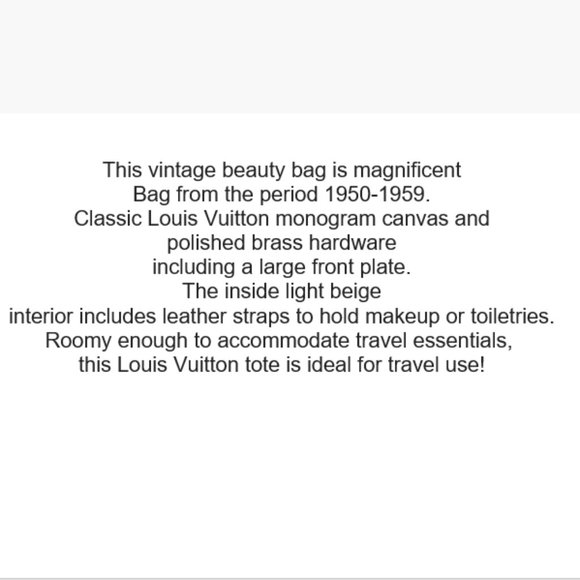 Louis Vuitton 1950'S France Beauty Case - Picture 10 of 10